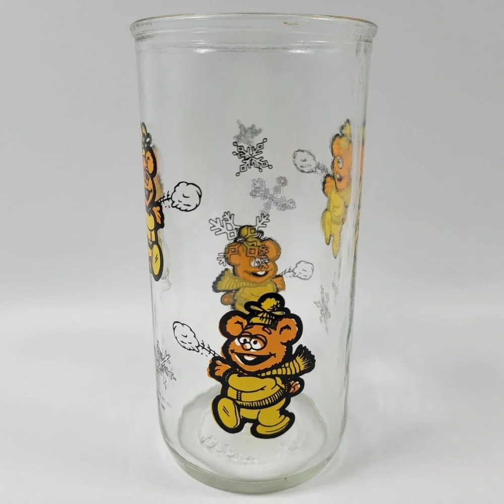 VTG Muppet Babies Fozzie Bear Glass Cup Jim Henson‎ Associates Muppets 1989 - Picture 3 of 7